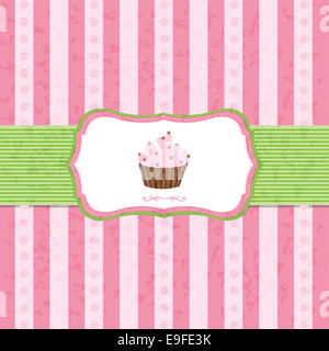 Pastello Cupcake Vintage Background Foto Stock