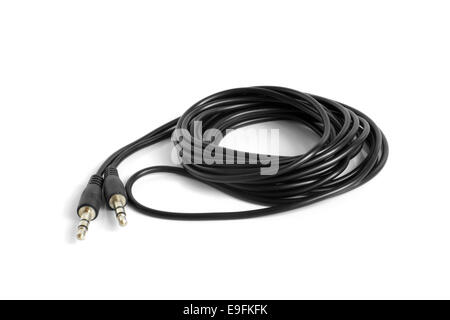 Mini jack da 3,5 mm stereo cavo audio Foto Stock