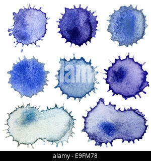 Abstract disegnati a mano scende ad acquerello Foto Stock