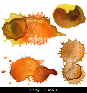 Abstract disegnati a mano scende ad acquerello Foto Stock