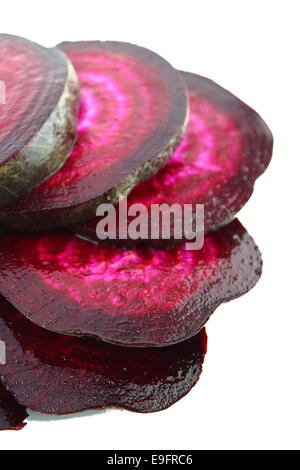 Barbabietola rossa affettata Foto Stock