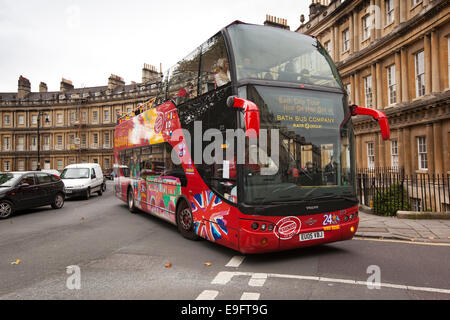 Regno Unito, Inghilterra, Wiltshire, bagno, il Circus, scoperto sul bus tour Foto Stock