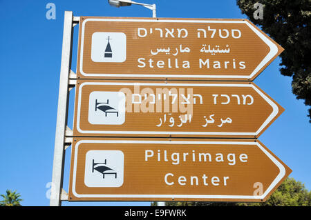 Israele Haifa, la Stella Maris chiesa carmelitana e Monastero, Mt. Il carmelo Foto Stock