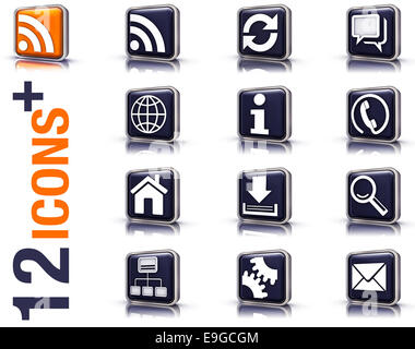 insieme dell'icona Foto Stock