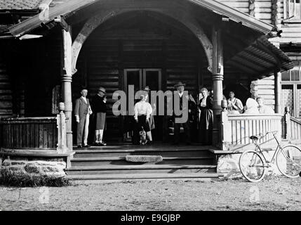 Bjørnson sammen med familie og venner på Kornhaug, juli 1896 Foto Stock