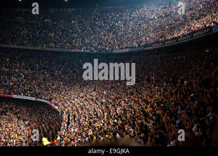 Barcellona - 23 Maggio: Camp Nou Stadium dopo la partita contro l'Osasuna il 23 maggio 2009 a Barcellona, Spagna. Foto Stock