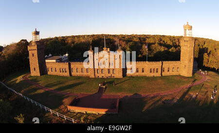 Vista aerea del Navesink Twin luci nelle Highlands, New Jersey Foto Stock