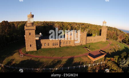 Vista aerea del Navesink Twin luci nelle Highlands, New Jersey Foto Stock