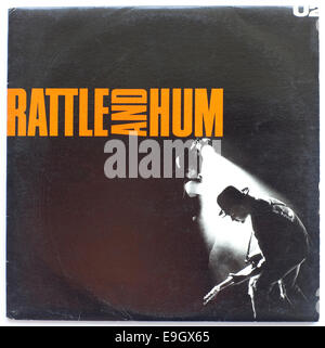 Copertina per U2 Rattle and Hum, doppio album live del 1988 su Island Records - solo per uso editoriale Foto Stock