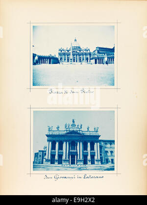 Piazza di San Pietro. San Giovanni in Laterano Roma [Settembre 1899] Foto Stock