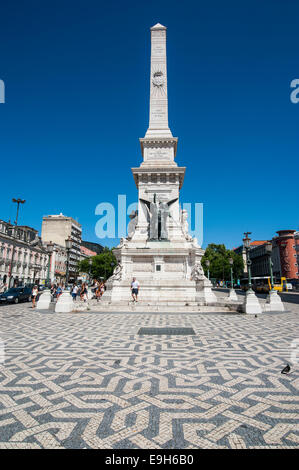 Monumento ai restauratori della Praça dos Restauradores, Lisbona, distretto di Lisbona, Portogallo Foto Stock