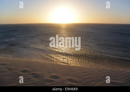 Tramonto sul mare, Ceará, Brasile Foto Stock