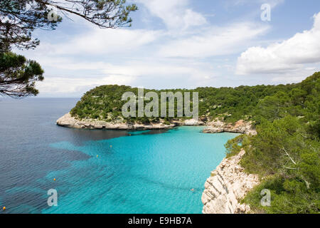 Cove, Cala Mitjana, Minorca, Isole Baleari, Spagna Foto Stock