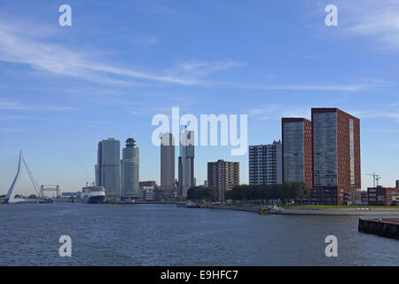 Skyline di Rotterdam, Kop van Zuid Foto Stock