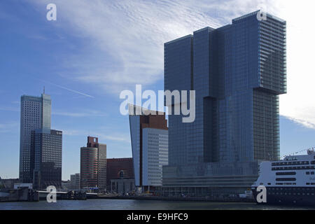 Skyline di Rotterdam, Kop van Zuid Foto Stock