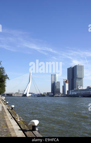 Skyline di Rotterdam, Kop van Zuid Foto Stock