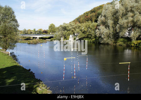 Il parco di whitewater in Hohenlimburg, Germania Foto Stock