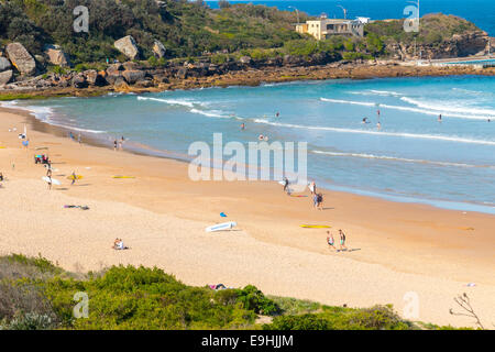 Spiaggia di acqua dolce,uno di Sydney Nord spiagge,l'australia Foto Stock