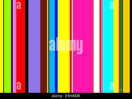 Striscia verticale Rainbow uno sfondo colorato con diverse larghezze di colore Foto Stock