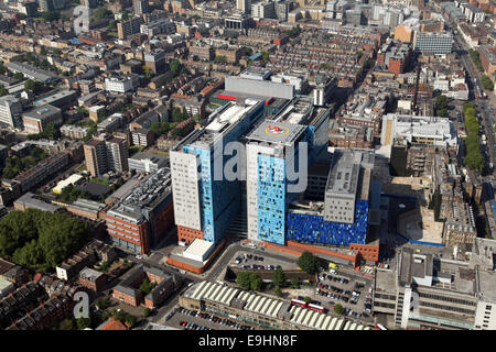 Vista aerea del Royal Hospital di Londra in Mile End, London E2, Regno Unito Foto Stock