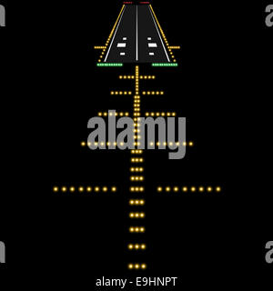 Luci di atterraggio. Illustrazione Vettoriale. Foto Stock