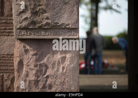 In Germania il cimitero militare Langemark, Belgio. Foto Stock