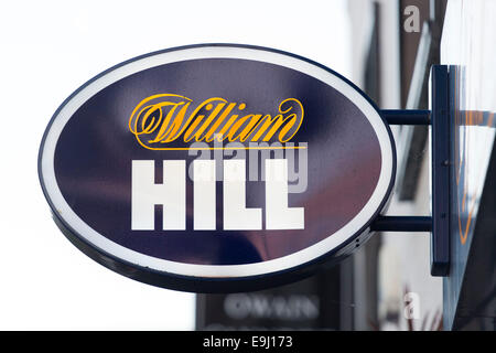 William Hill Scommesse shop segno. Foto Stock