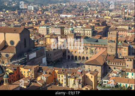 Vista panoramica di Bologna, Italia Foto Stock