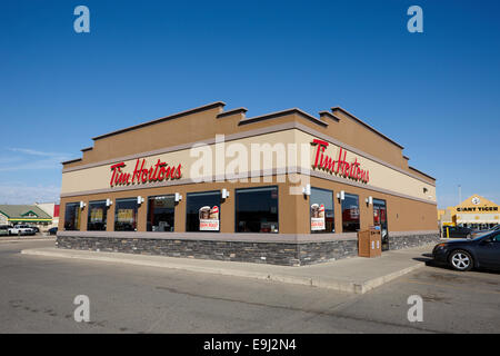 Tim Hortons coffee shop saskatoon Saskatchewan Canada Foto Stock