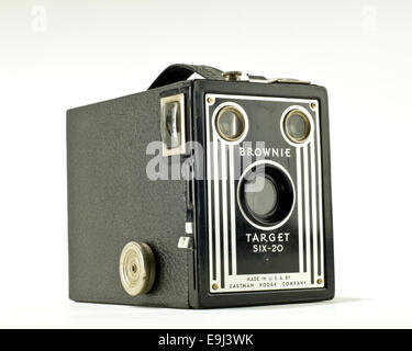 Vintage Brownie Box Camera Obiettivo sei-20 Foto Stock