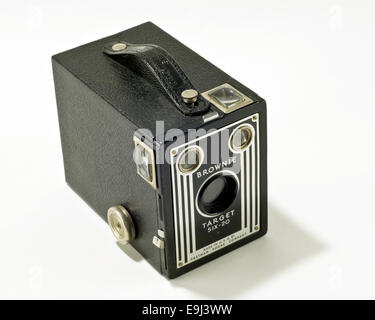 Vintage Brownie Box Camera Obiettivo sei-20 Foto Stock