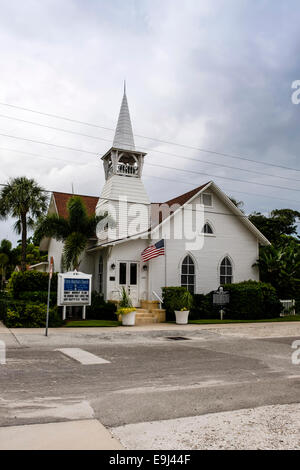 La prima chiesa battista di Boca Grande su Gasparilla Island FL Foto Stock