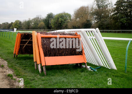 Ostacoli alla Warwick Racecourse, REGNO UNITO Foto Stock