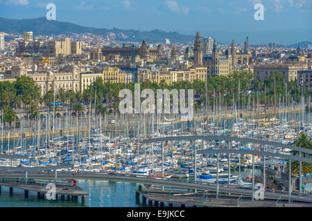 Porto di Barcellona, in Catalogna, Spagna Foto Stock