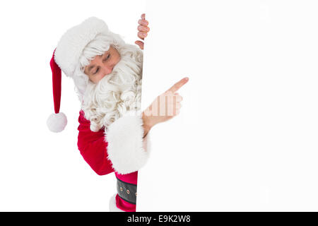 Festosa di Babbo Natale la presentazione di segno Foto Stock