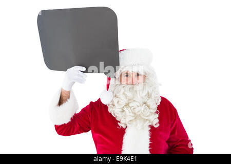 Felice santa claus azienda discorso bolla Foto Stock