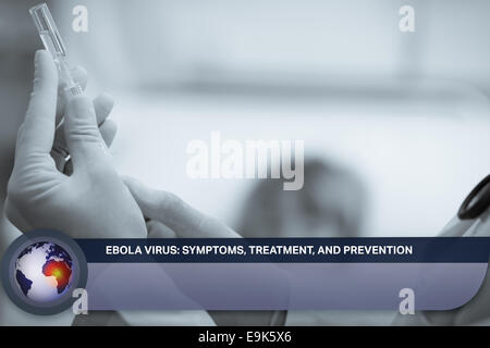 Il virus di Ebola notizie flash con immagini mediche Foto Stock