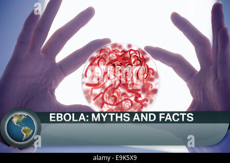 Il virus di Ebola notizie flash con immagini mediche Foto Stock