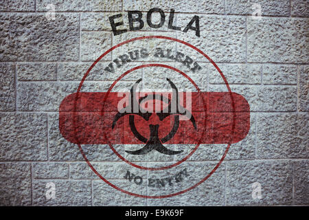 Immagine composita del virus ebola alert Foto Stock