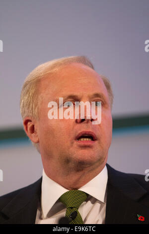 Londra, Regno Unito. 29 ottobre, 2014. Immagine mostra Bob Dudley - Group Chief Executive BP (British Petroleum) parlando all'olio & denaro 35th conferenza di Londra. Credito: Clickpics/Alamy Live News Foto Stock