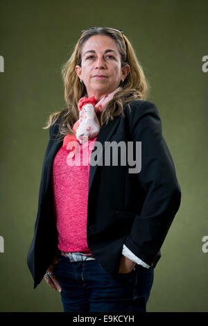 Il premiato Trinidadian-nato scrittore britannico e memoirist Monique Roffey appare in Edinburgh International Book Festival. Foto Stock