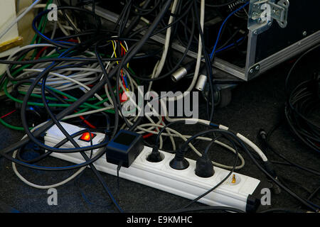 Mucchio di cavi Foto Stock