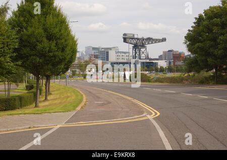 Il Finnieston gru da Pacific Drive a Glasgow, Scozia Foto Stock