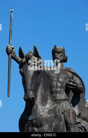 Zagabria scultura di re Tomislav Foto Stock