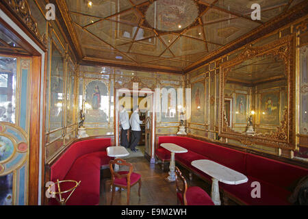 Tradizionale Caffè Florian in Piazza San Marco, Venezia, Italia Foto Stock