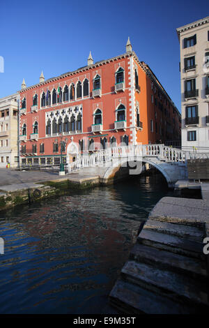 Hotel di lusso a 5 stelle hotel Danieli, o Palazzo Dandolo, a Venezia, Italia Foto Stock