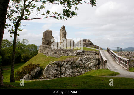 Il castello di Montgomery in Galles Foto Stock