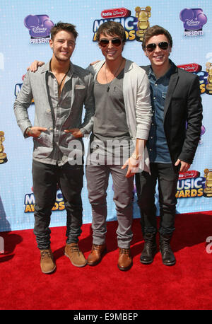 Disney Channel presenta 2014 Radio Disney Music Awards tenutosi presso il Nokia Theater L.A. Vivere con: emblema3 dove: Los Angeles, California, Stati Uniti quando: 27 Apr 2014 Foto Stock