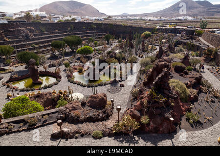 Il Giardino dei Cactus, Jardin du Cactus, Lanzarote Foto Stock