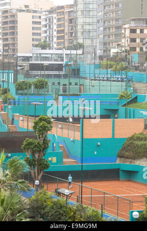 Campi da tennis in Lima, Perù. Foto Stock